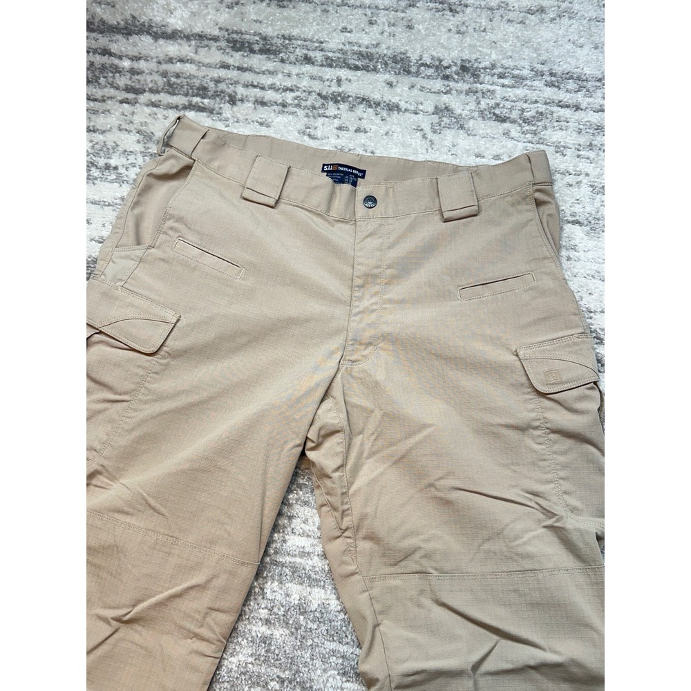 5.11 Tactical Series Strike Pants Mens 38x30 Tan Ripstop Cargo Utility Workwear‎